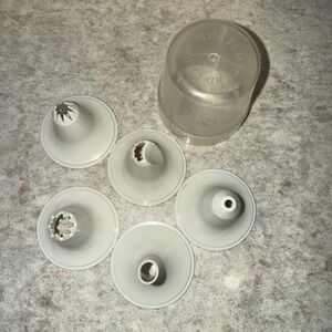 Pampered Chef 1778 Easy Accent Decorator 5 TIPS & Cap ONLY Replacement Parts